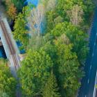 Efter de kraftiga regnen i Västernorrland pågår en särskild utredning om hur markförändringar påverkat avrinningen och därmed vägar och järnvägar i området. Foto: Trafikverket