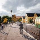 Framtidens spårväg i Uppsala. Illustration: White Arkitekter
