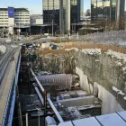 Byggnation av Västlänkens station Korsvägen. Foto: Trafikverket