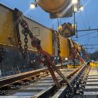 Växelbyte i Vingåker. Foto: Vossloh.