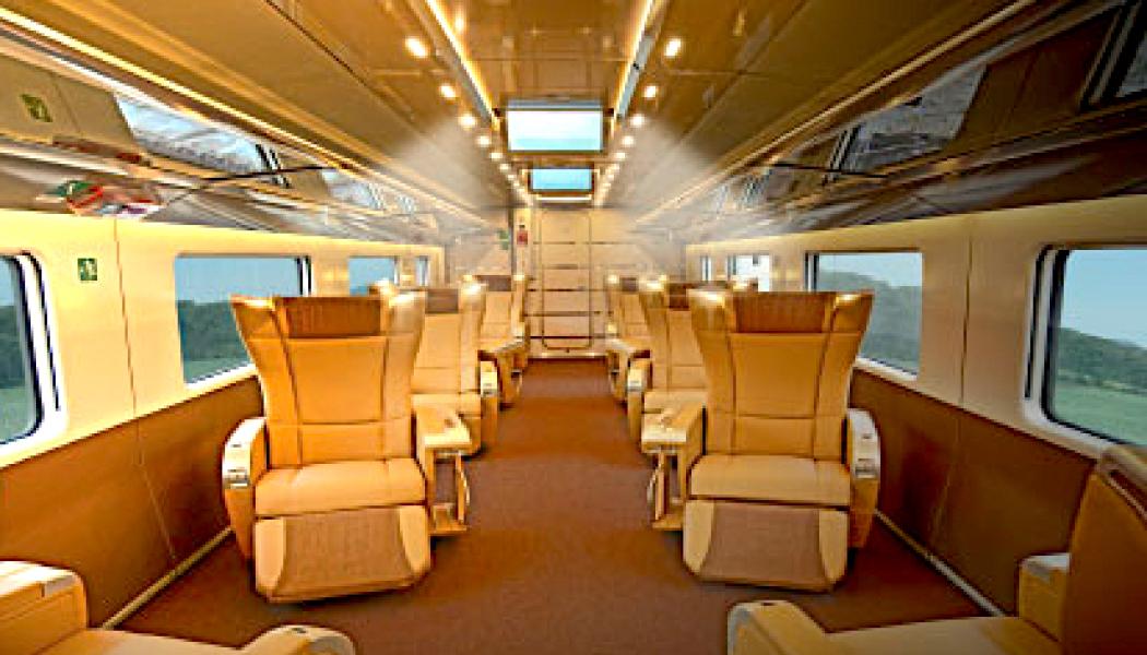 Så kommer en del av Frecciarossa 1000-vagnar att se ut efter moderniseringen, Foto:Alstom Ferroviaria S.p.A.