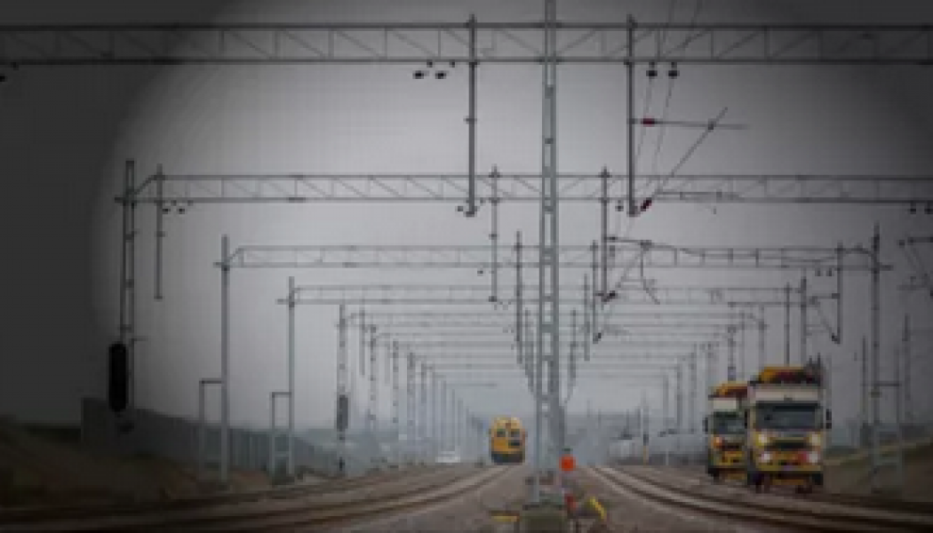 Trafikverket genomför arbeten på Fyrspåret mellan Malmö och Lund nattetid. Foto: Trafikverket