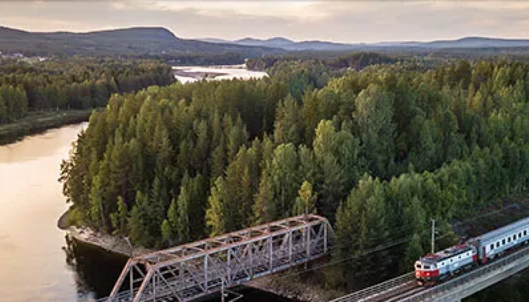 Med Norrbotniabanan förbättras kapaciteten avsevärt då den nya järnvägen går i en rakare sträckning mellan Norrlands största städer. Foto: Trafikverket