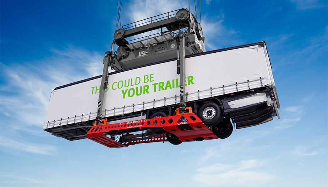 TX Logistik visar upp sin trailerlyft på InnoTrans-mässan i Berlin. Foto: TX Logistik