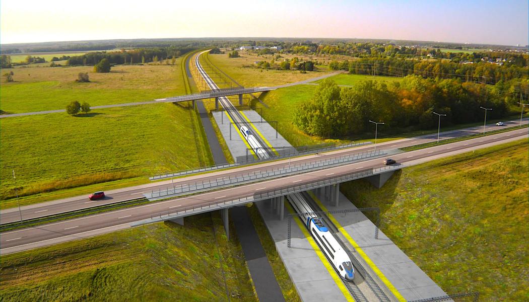 Den konsoliderade upphandlingen omfattar även andra materialkategorier, som räls, växlar, sliprar, ballaster och dilatationsfogar. Illustration: Rail Baltica