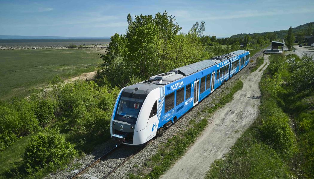 Alstoms vätgaståg Coradia iLint har transporterat sina allra första nordamerikanska passagerare. Foto: Alstom