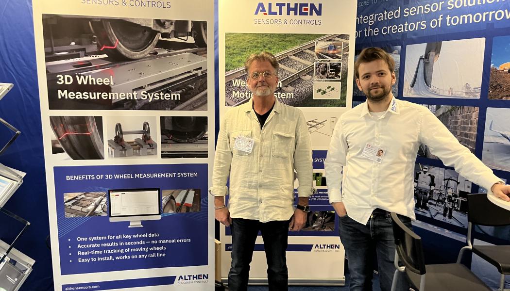 Mike Lindblom och Fredric Sandberg representerade Althen Sensors & Controls på järnvägsmässan Train & Rail.
