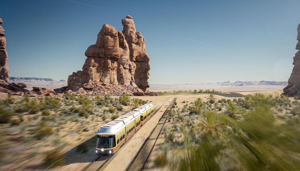 Alstom tecknade kontrakt med saudiska The Royal Commission for Aiula för spårvägsprojektet. Bild: Alstom