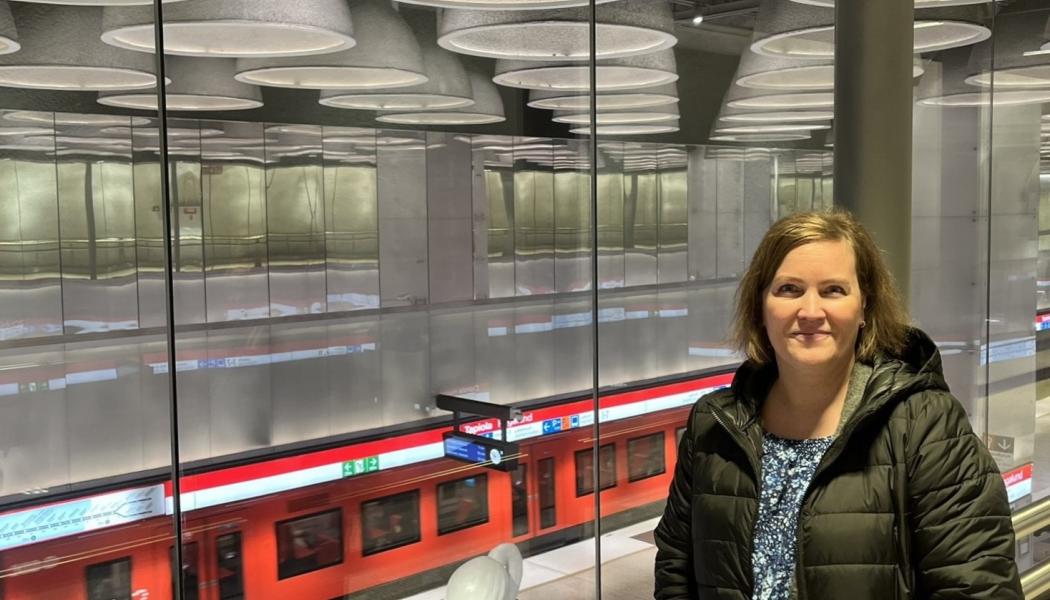 En av Annas favoriter är Hagalunds metrostation. Foto: Länsimetro Oy/ Västmetro AB