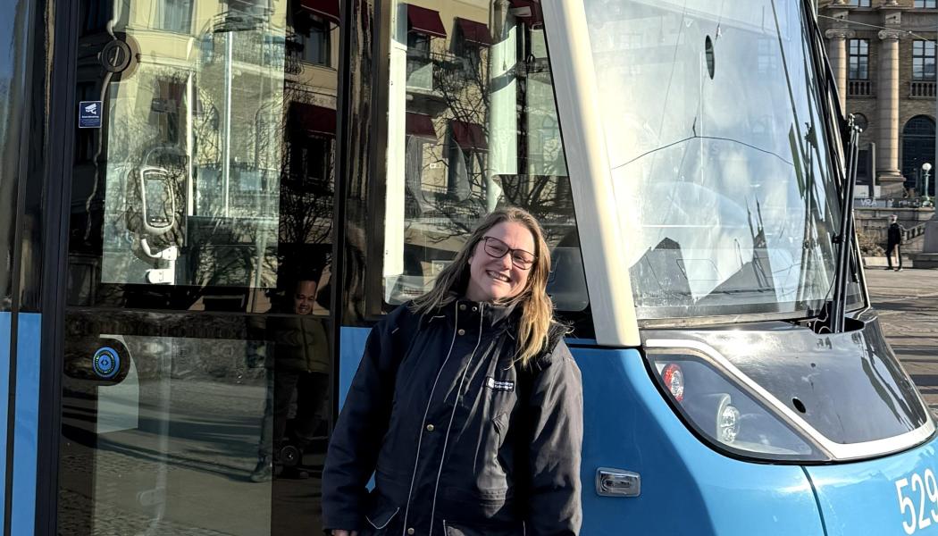 Spårvagnsföraren Merja Alm Foto: Göteborgs spårvägar