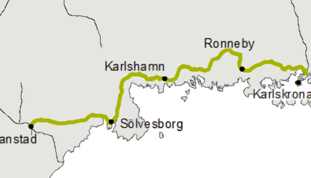 Uppdraget gäller projektering av ett nytt mötesspår på Blekinge kustbana, mellan Olofström och Mörrum i Karlshamns kommun.  Bild: Trafikverket