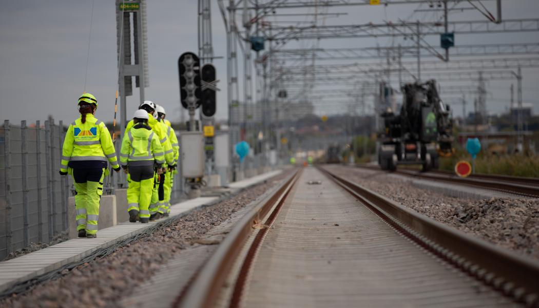 Fyrspåret Lund-Arlöv. Foto: Niclas Franzén, NCC-OHLA