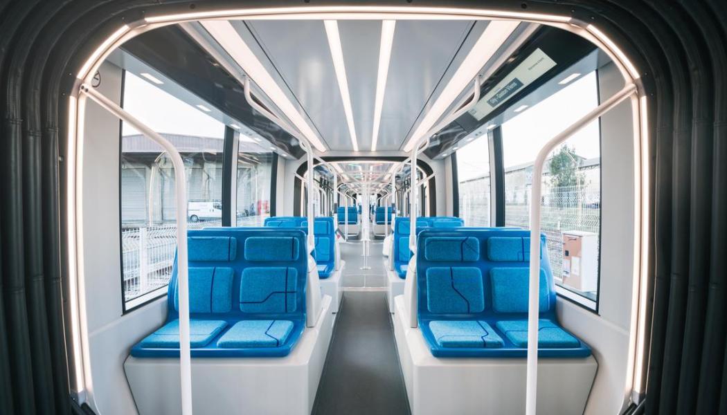 Interiörens design i en Citadis vagn. Foto: Alstom