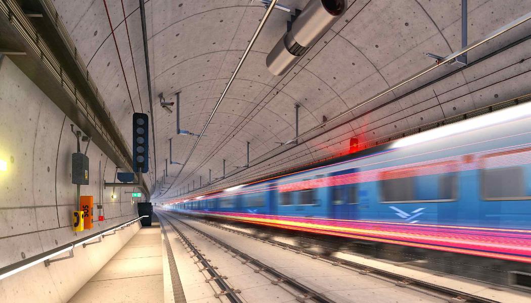 CPK:s planerade höghastighetstågtunnel i Łódź. Foto: © Centralny Port Komunikacyjny