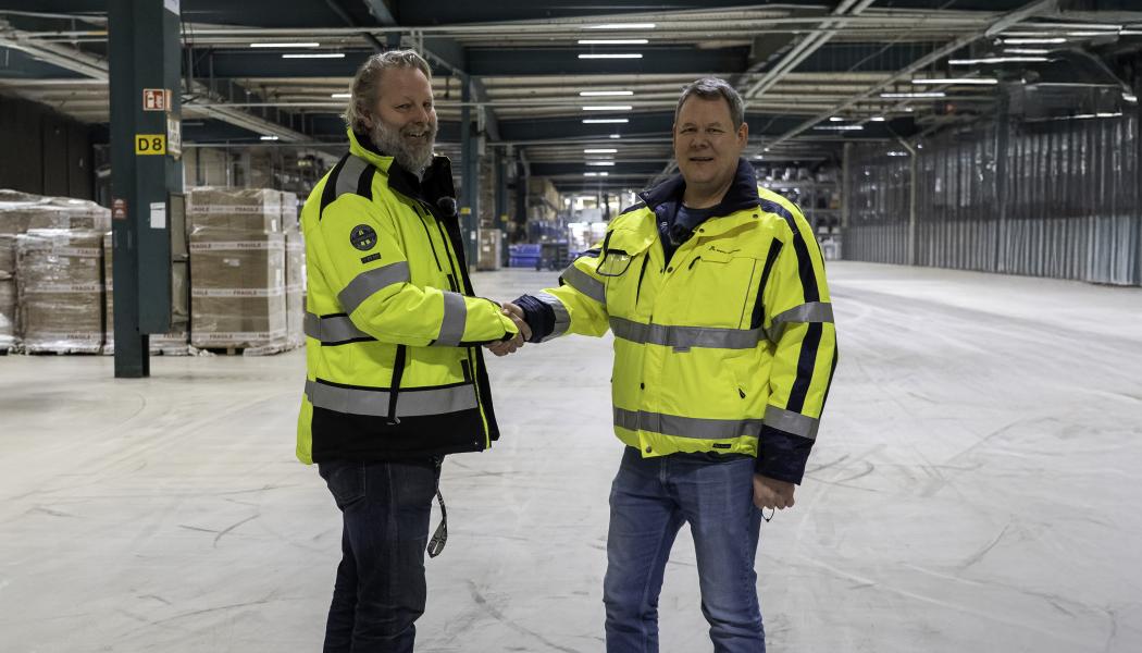 Cramos Harald Sundin och Regions Stockholms Mats Vornanen. Foto: Cramo