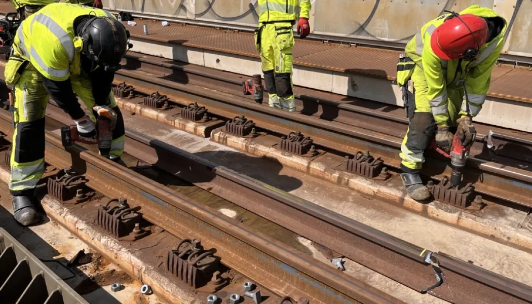Trafikverket bytte 3 200 meter räls i Stockholm