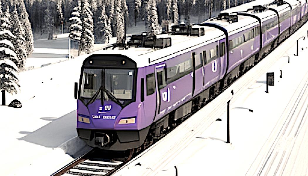 Illustration av finländska staden Esbos nya stadsbanetåg. Foto: Arkivbild