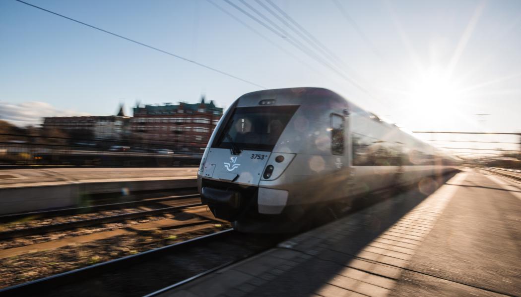Tåg vid Gävle centralstation. Foto: Gävle kommun