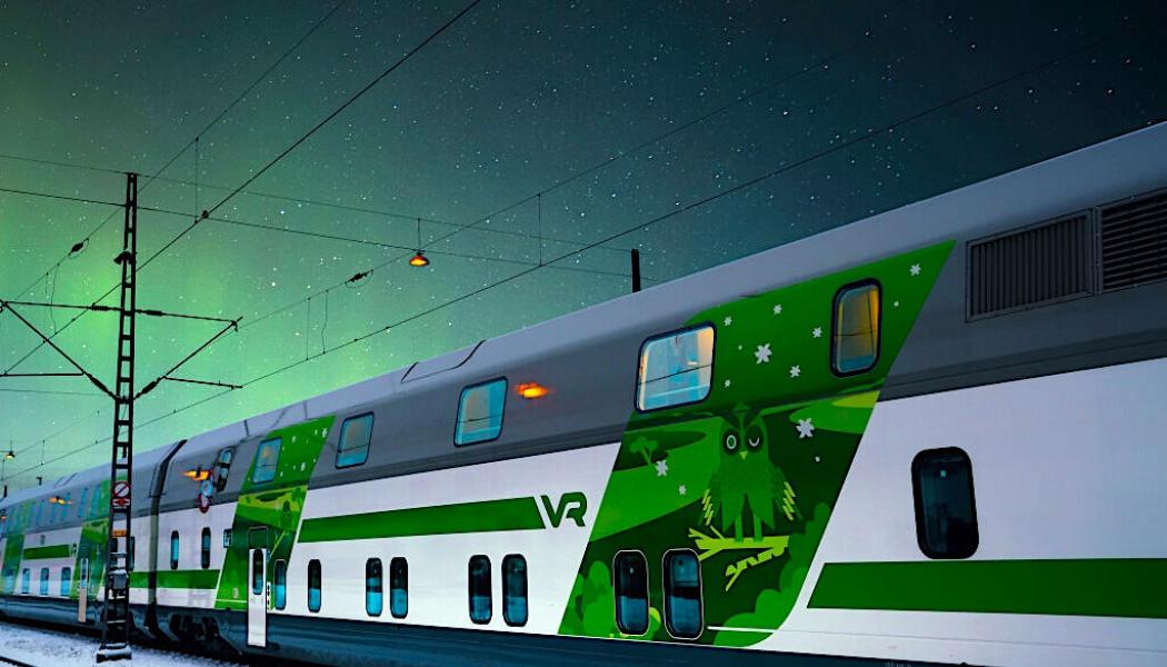 Finländskt nattåg med sovvagnar. Bild: VR
