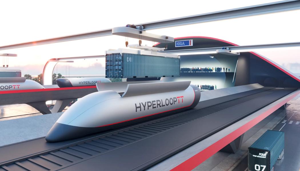Hyperloop Express Freight är en inledning till en bransch förväntad att växa från 260 miljarder USD år 2020 till över 484 miljarder USD år 2030. Bild: HyperloopTT