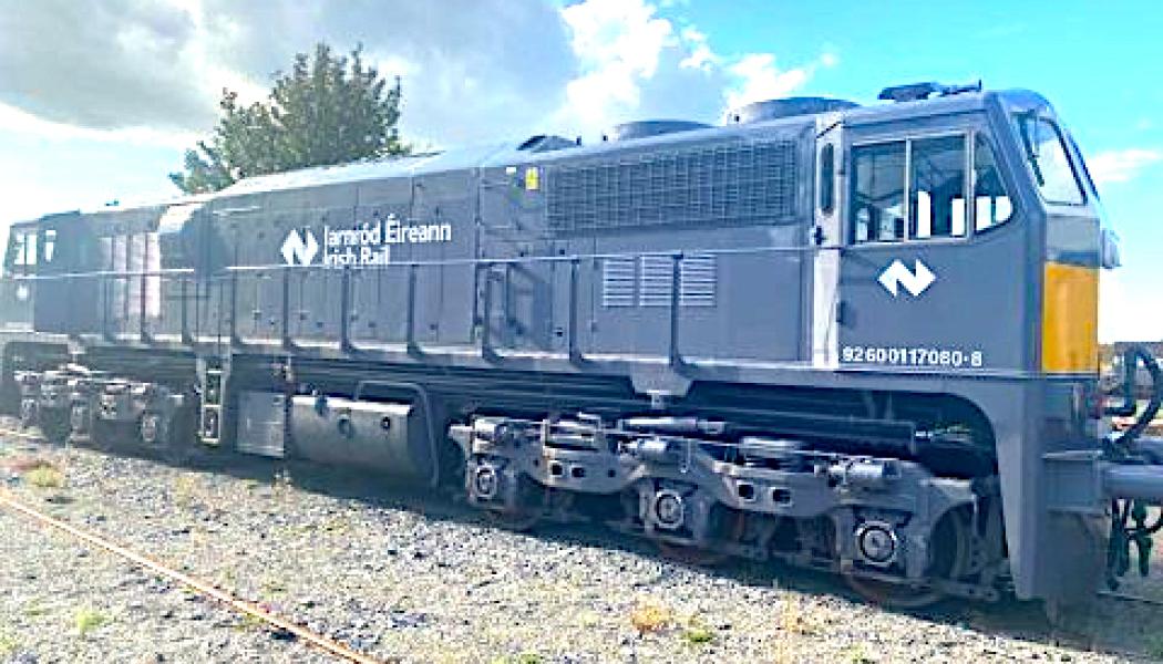 Irish Rail lokomotiv, som kommer att konverteras så att det kan köras på vätgas. Foto: DIGAS