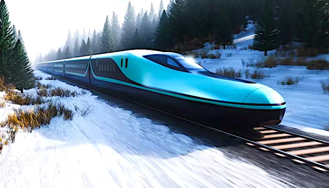 Konceptuella ritning av nya E10 Shinkansen, beställd av East Japan Railway Company.