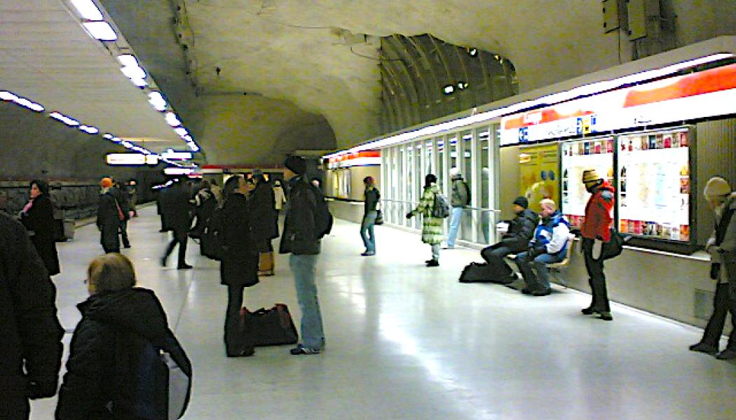 Kampens tunnelbanestation i Helsingfors metro. Foto: Wikipedia Common, kredit: Skorpion87