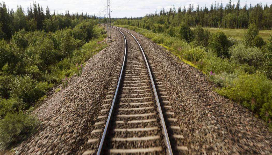 Järnvägsräls. Foto: Olofströms kommun