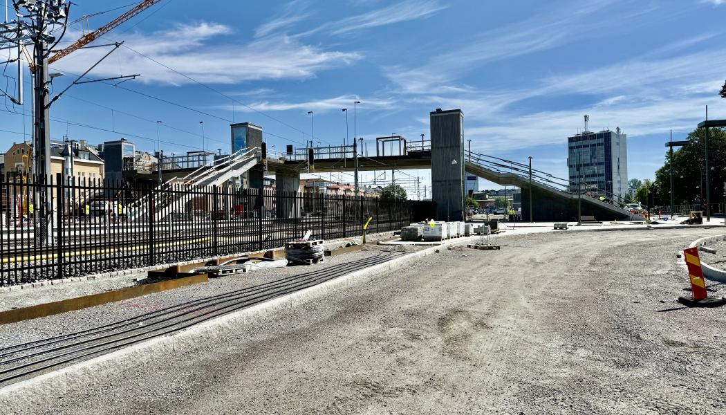 Trädgårdslänken som binder samman Karlstad C med Viken och Stadsträdgården. Foto: Trafikverket