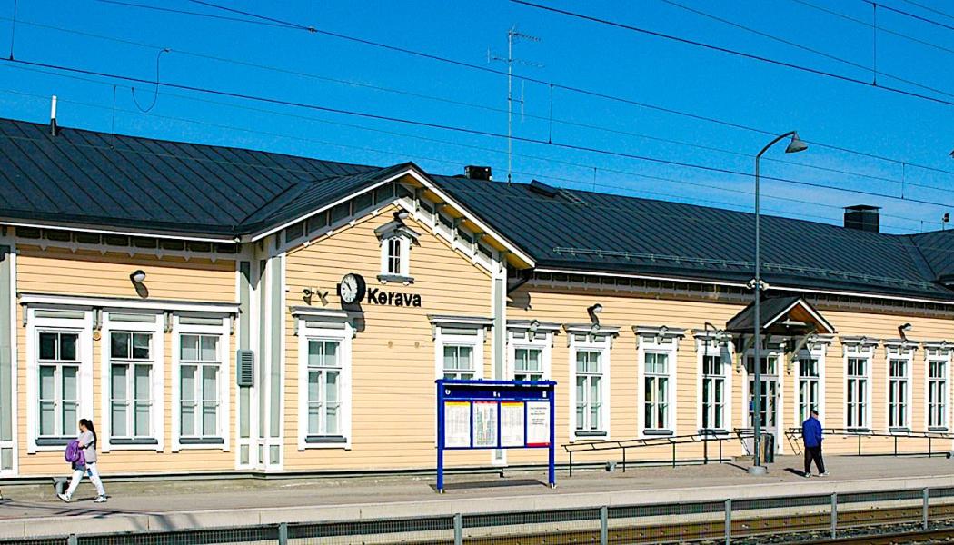 Järnvägsstationen i finländska Kerava. Foto: Järnvägsbolaget VR