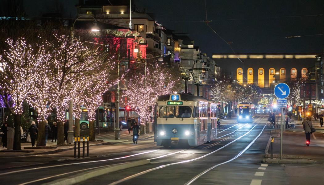 Linje 3 på Avenyn. Foto: Göteborgs Spårvägar