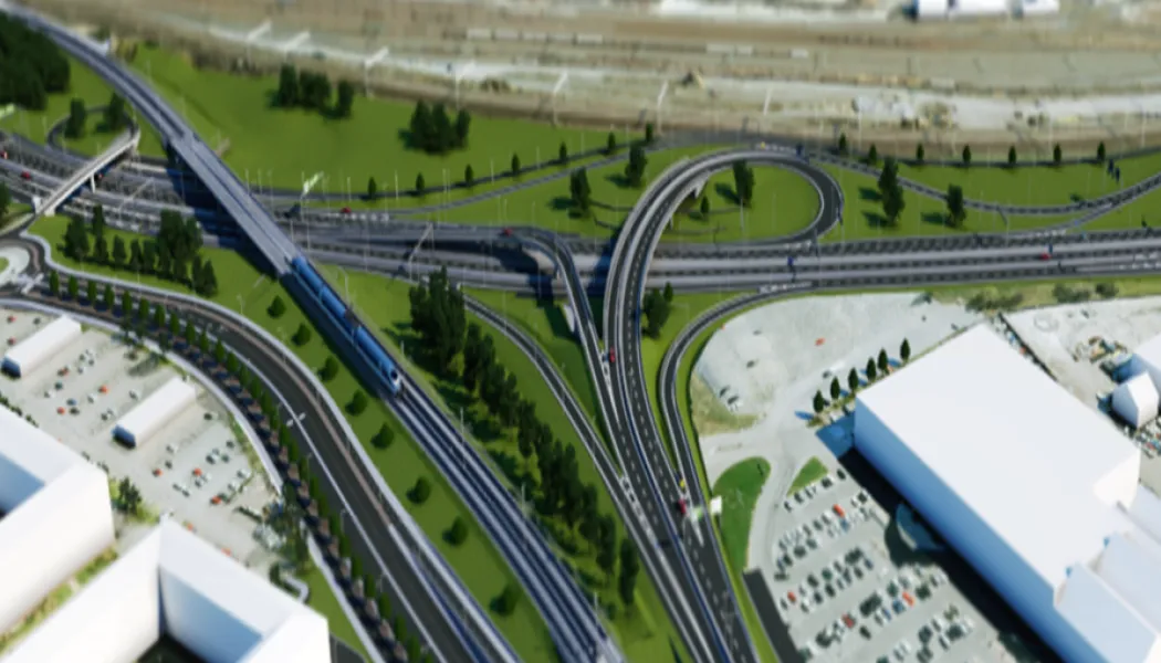 Klart med nästa stora del av projektet Lundbyleden. Foto: Trafikverket