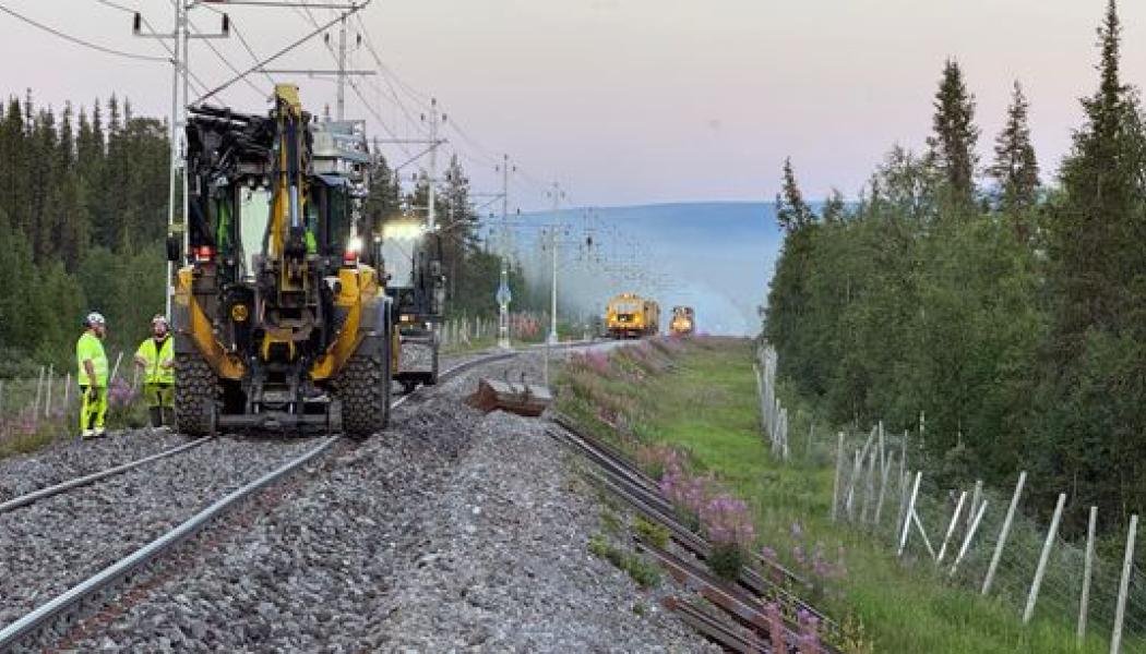 Spårbyte på Malmbanan mellan Gällivare och Råtsi Foto: Trafikverket