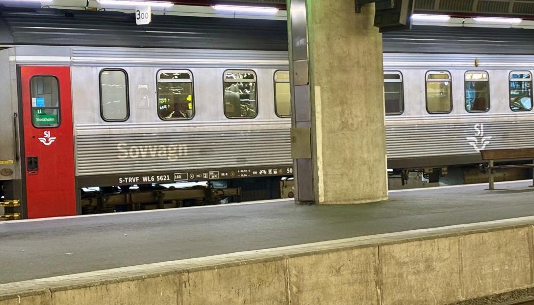 Nattåg på Stockholms centralstation. Foto: Stina Wickenberg