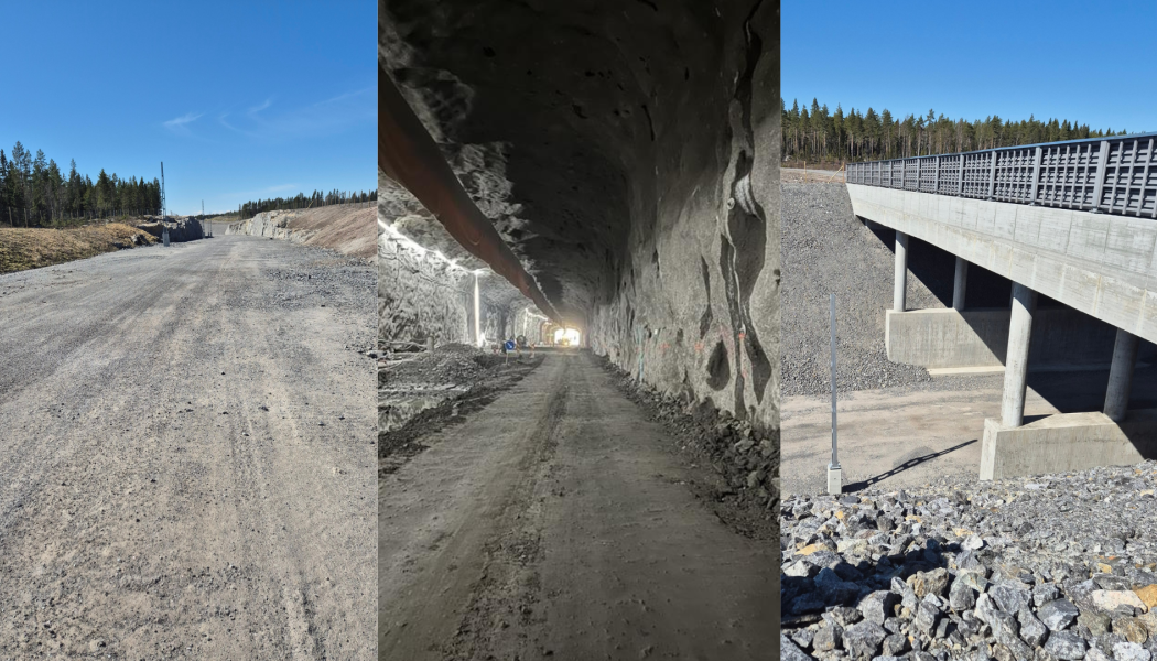 Projektet innebär nyproduktion av järnväg med en hög andel tunnelarbeten.  Foto: Omexom