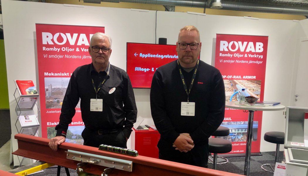 Redusert støy og slitasje når Rovab-produkter smører skinnene