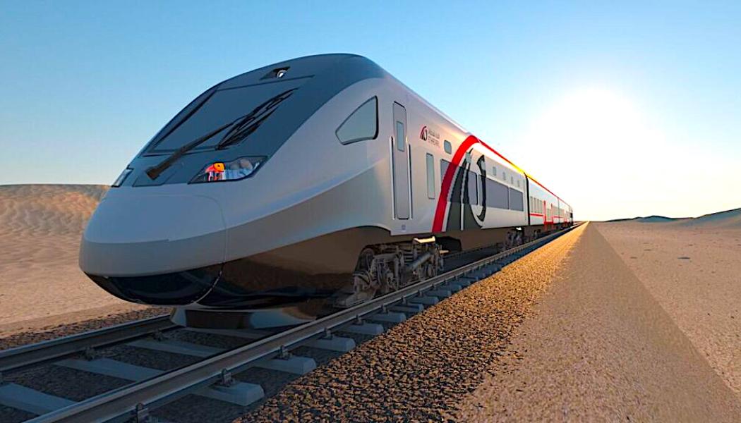 Förenade Arabemiraten är ett av de länder som kommit längst i sina egna järnvägssatsningar. Bild: Culf Railway Project /Common Space