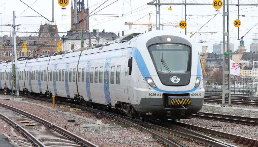 Pendeltåg +60 ankommer till Stockholm. Foto: Melker Larsson