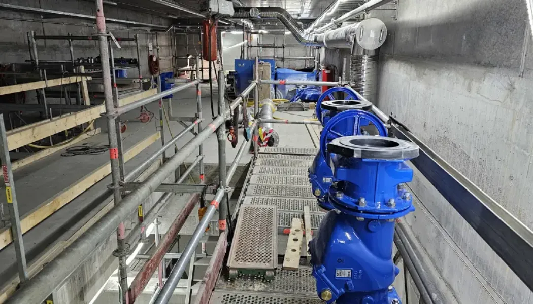 Installation av pumpstation i deletapp Korsvägen. Foto: Trafikverket, Håkan Holgén