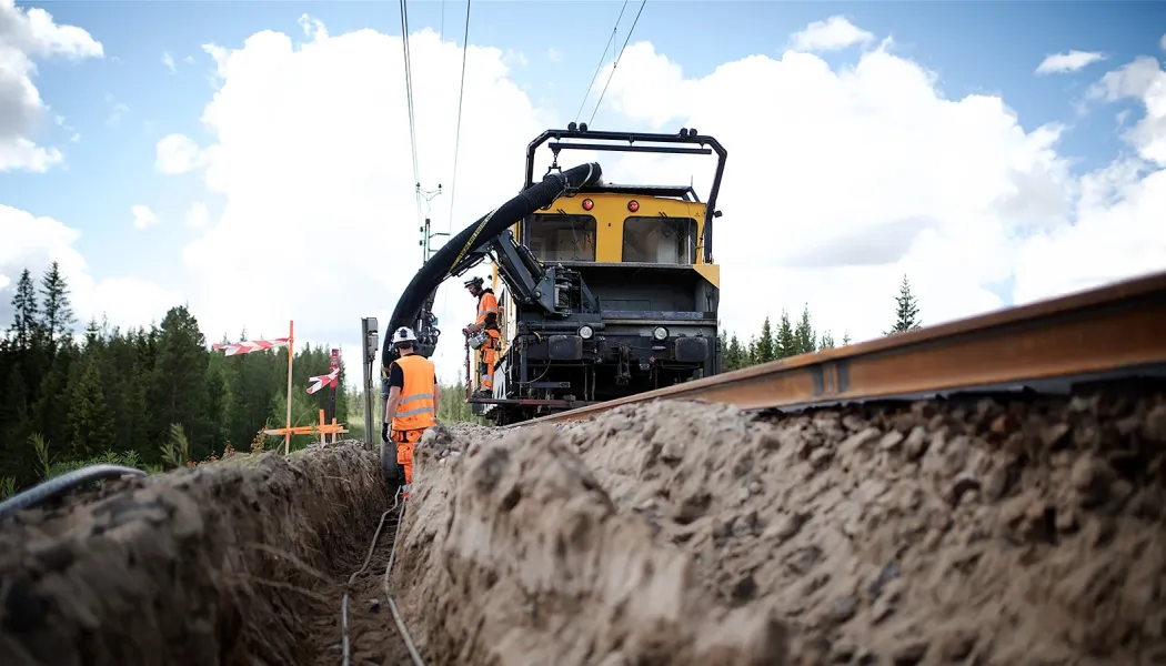 Arbeten vid Myrheden. Foto: Railcare