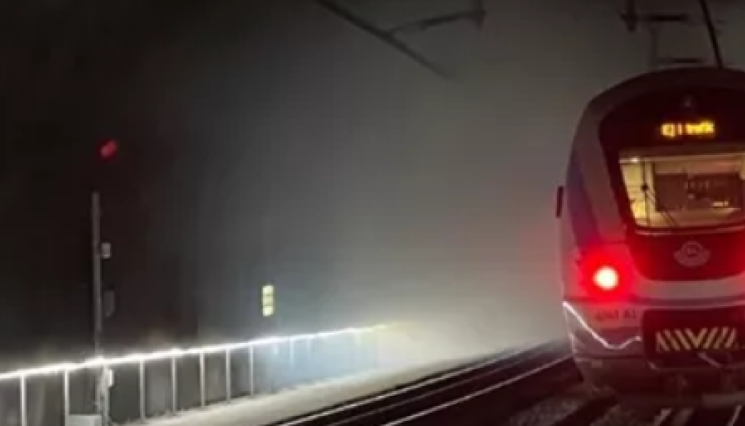 Övningen genomfördes inom ramen för forskningsprojektet ”Räddningsinsats i långa spårtunnlar”. Foto: Trafikverket