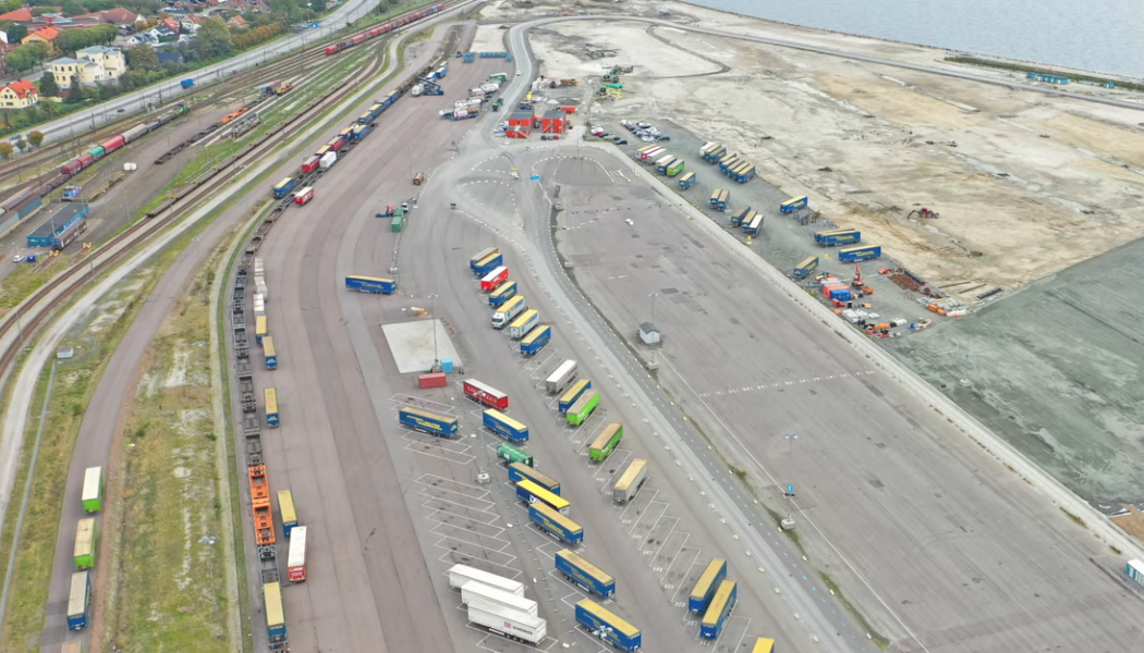 Trafikverket ser positivt på en framtida ny östlig infart till Skandinaviens största Roro-hamn. Foto: Trelleborgs Hamn