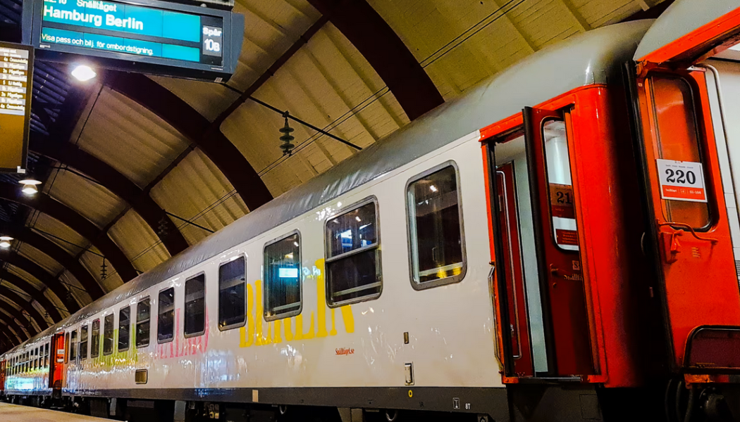 Snälltåget pausar nattåget till Berlin. Foto: Snälltåget