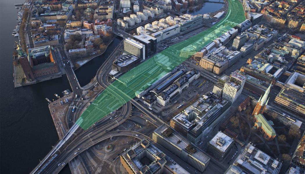 Tyréns utreder och projekterar ny spårlösning på Stockholms Centralstation. Fotomontage: Jernhusen