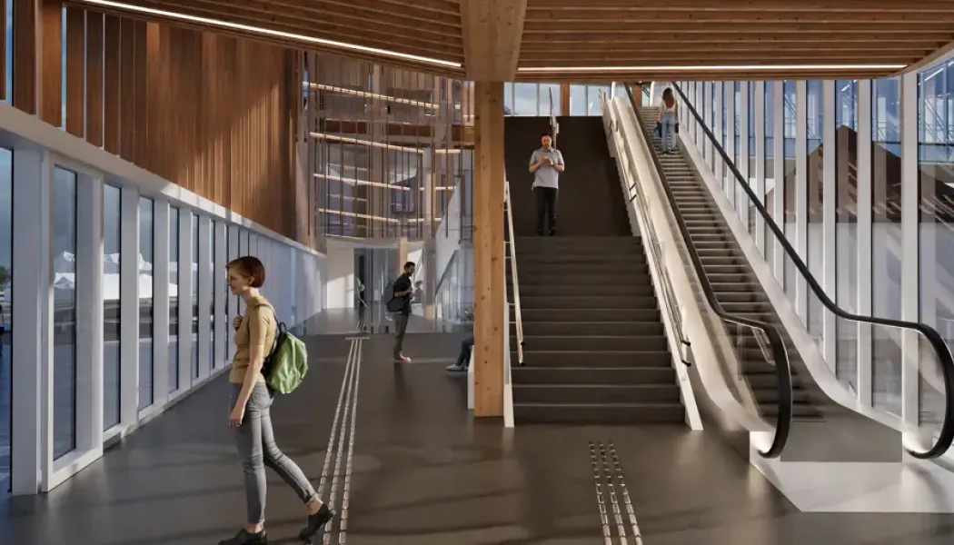 Ny gång- och cykelbro byggs över spåren på Sundsvall C