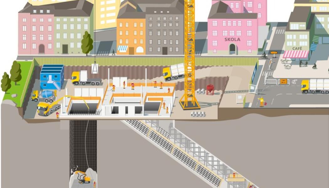 Hustomtar styr bygget när tunnlar blir tunnelbana