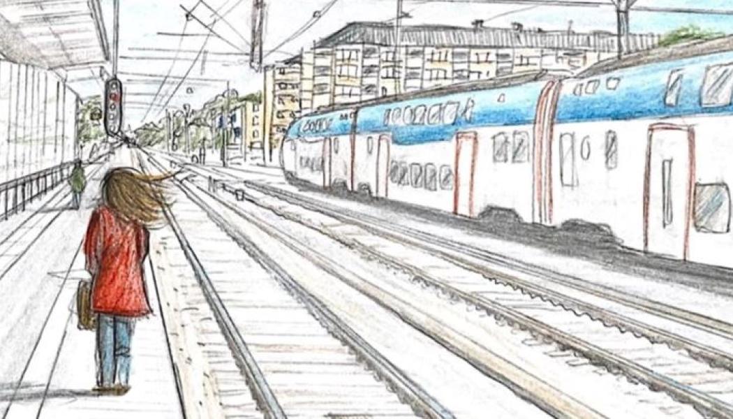 Delning av spår 1 och 2 vid Uppsala C så att det går att möjliggöra fler avgångar per dygn. Foto: Trafikverket