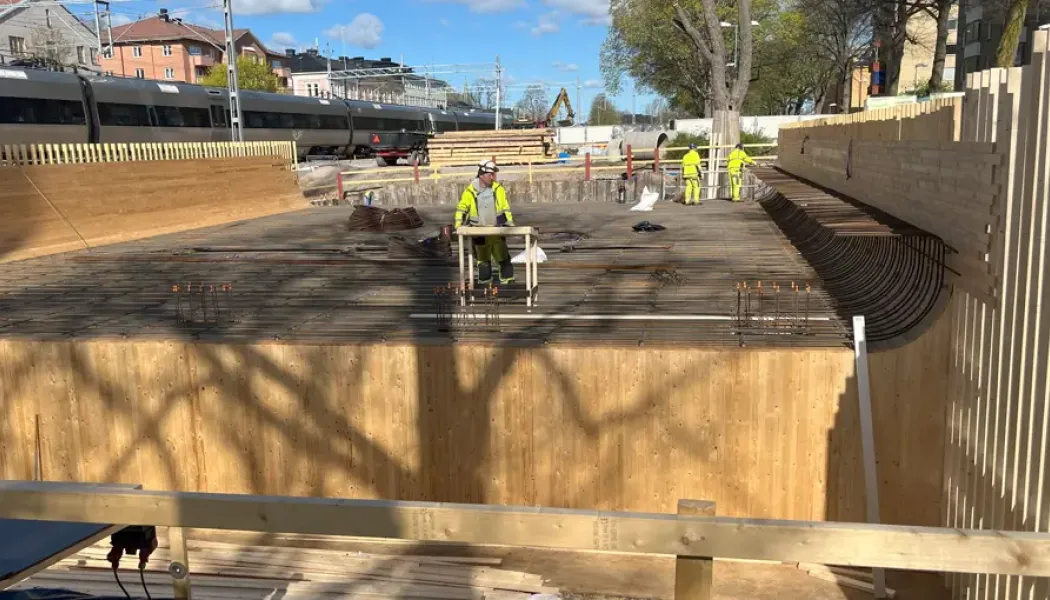 Den stora gjutformen vid S:t Olofsgatan. Foto: Charlii Enström
