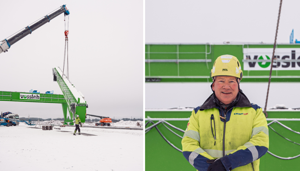 – Detta är vår största kranaffär någonsin, både i volym och teknisk komplexitet, säger Ove Wetterskog, CERTEX säljare och kranexpert. Foto: Vossloh
