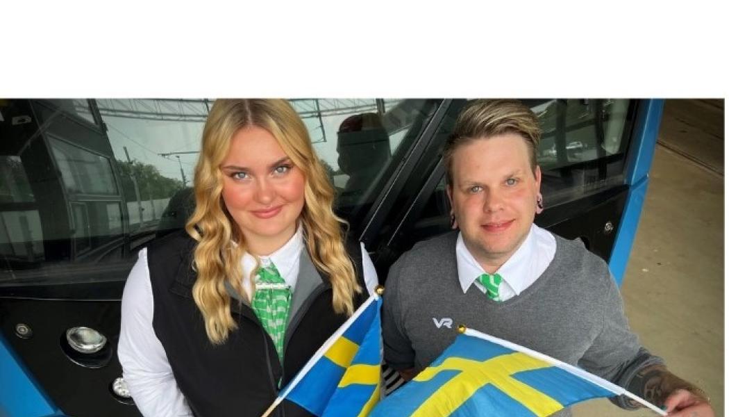 Elinor och Anders är Sveriges hopp i Spårvagns EM 2024. Foto: VR